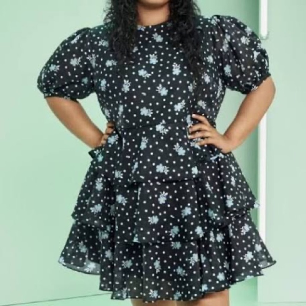 Sandy Liang x Target Polkadot Flower Mini Trapeze Dress